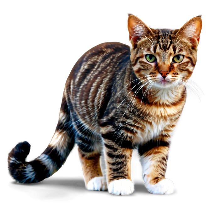 a cat is standing on a white surface