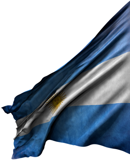 the flag of argentina flying in the wind