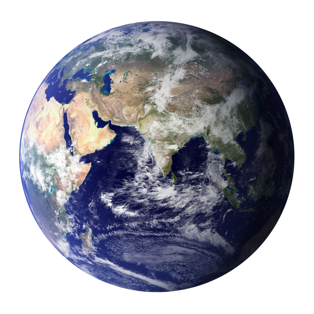 an image of the earth with a white background