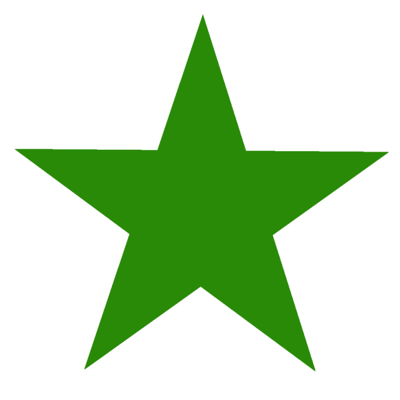 a green star