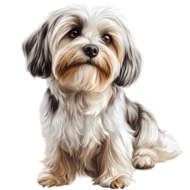 a drawing of a small dog
