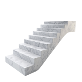 a set of white marble stairs