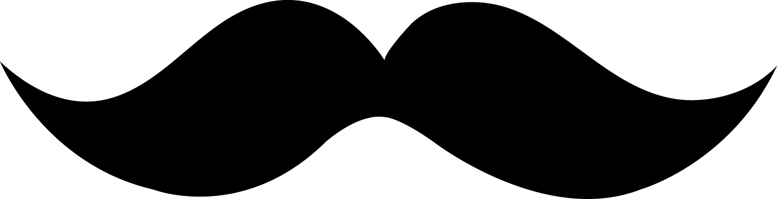 a black mustache on a white background