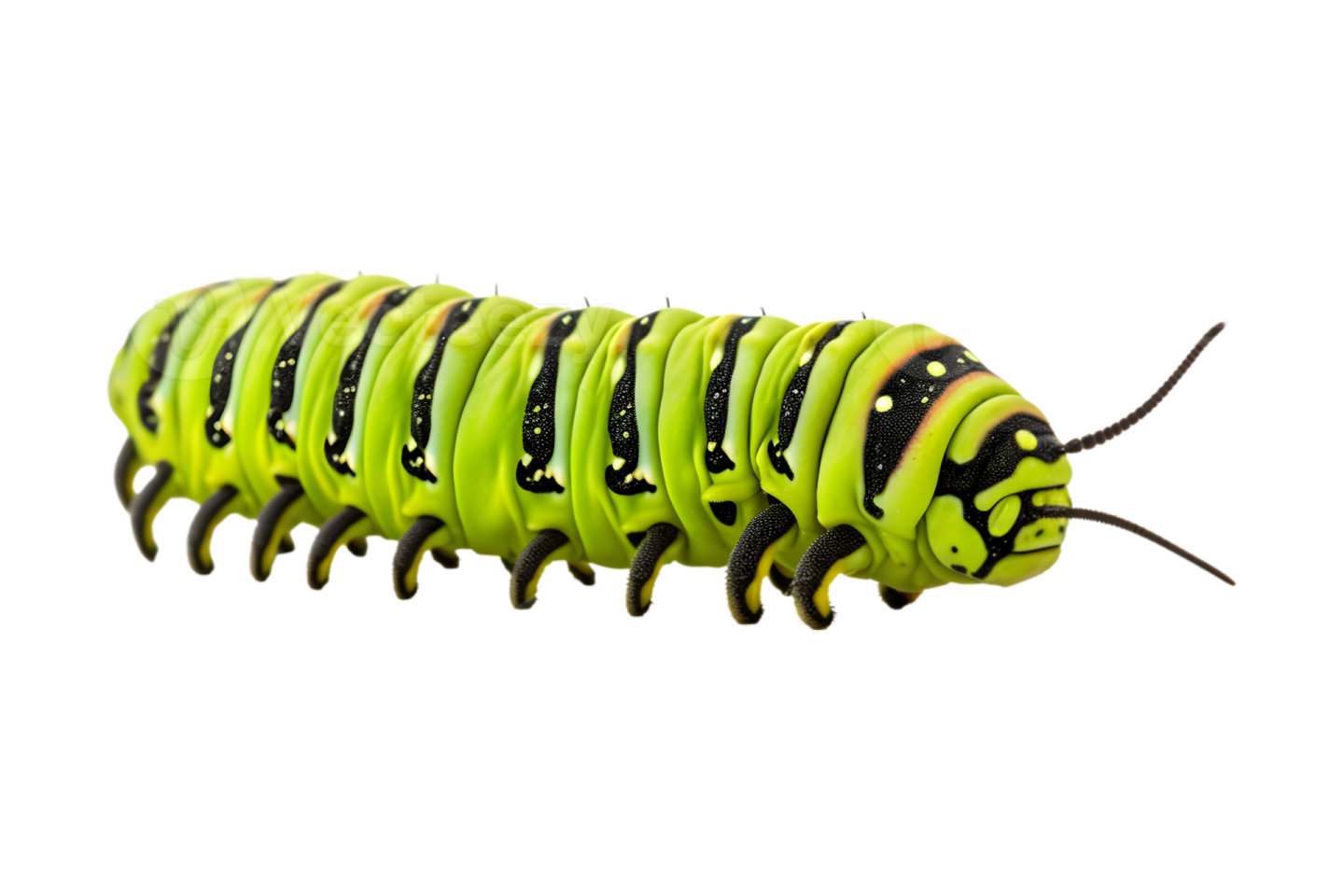 A close up of a green cater