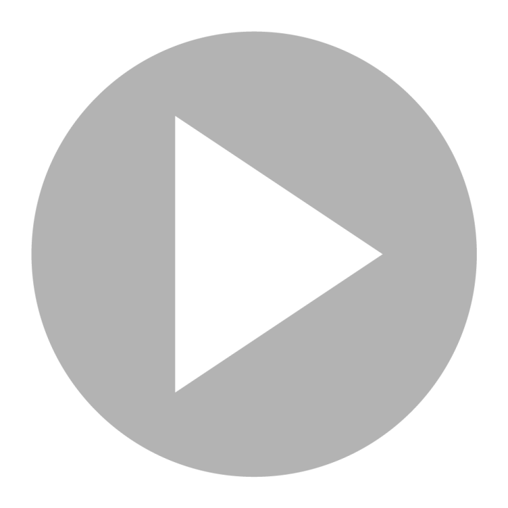 the play button on a white background