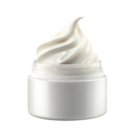a white jar of whipped whipped cream