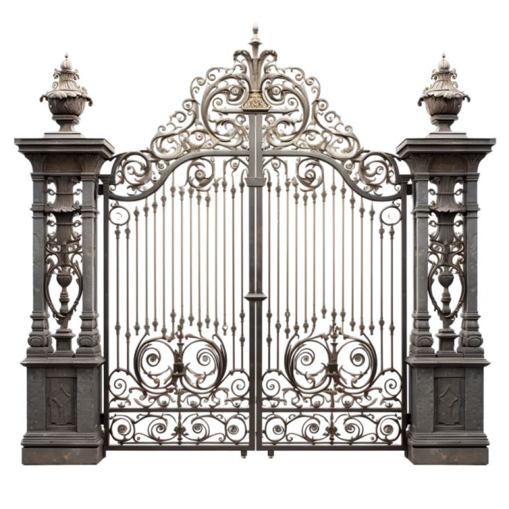 a wrought iron gate