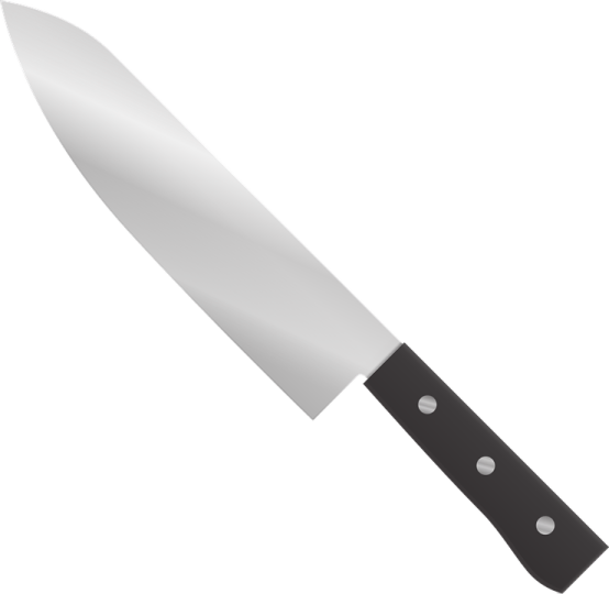 a knife on a white background