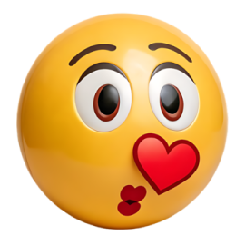 a smiley face with a heart on it