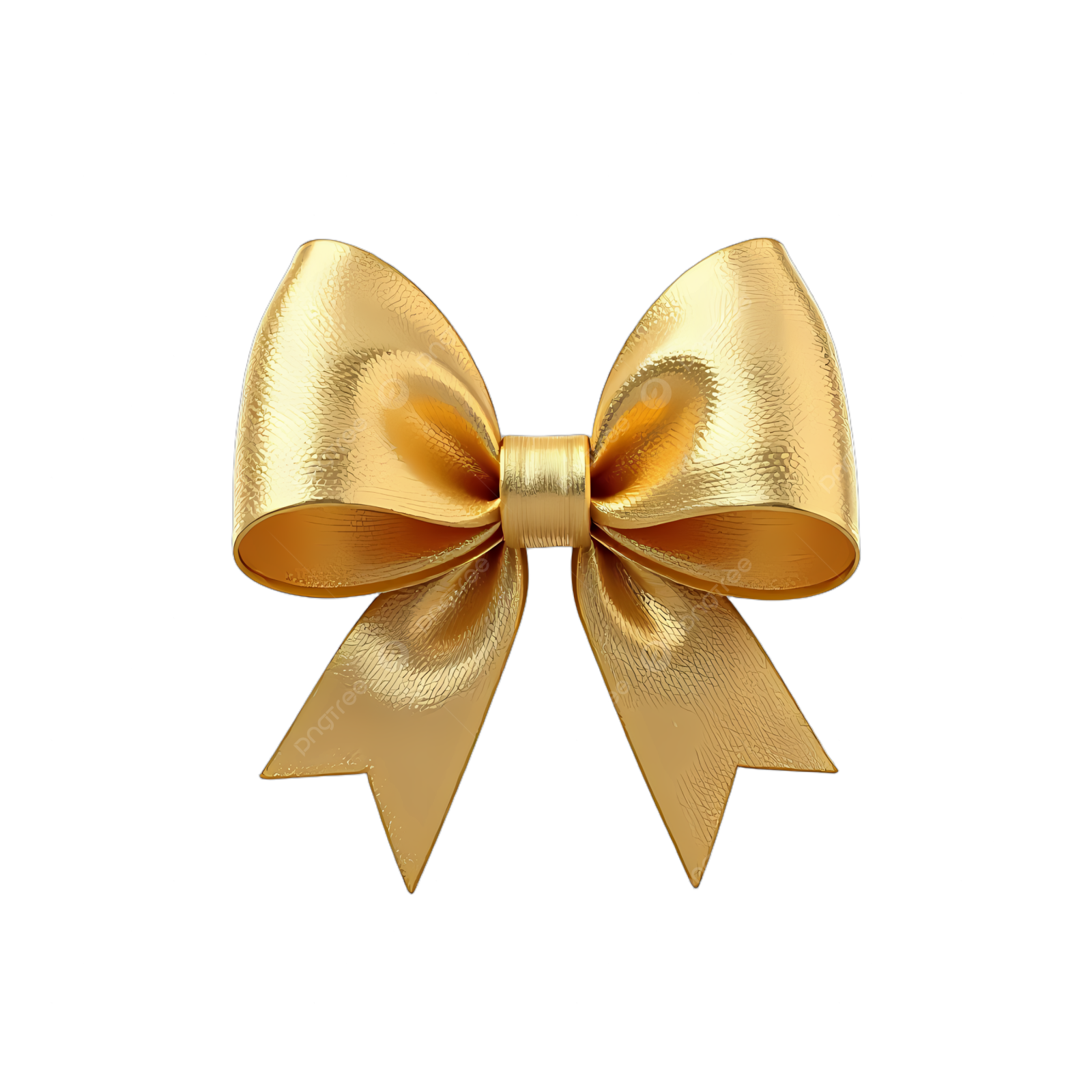 a gold bow on a white background