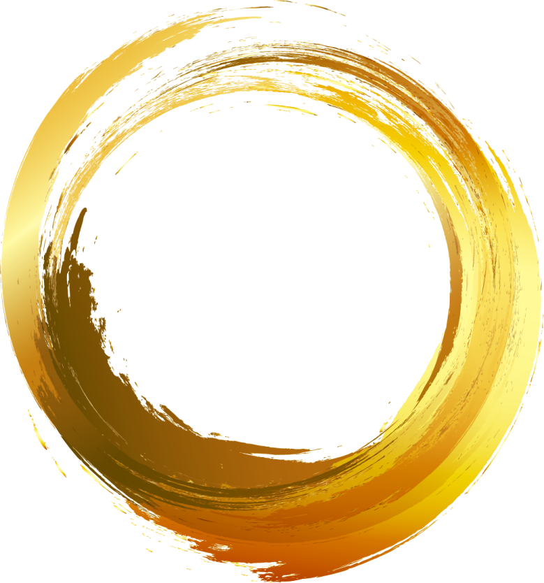 an orange circle with a white background