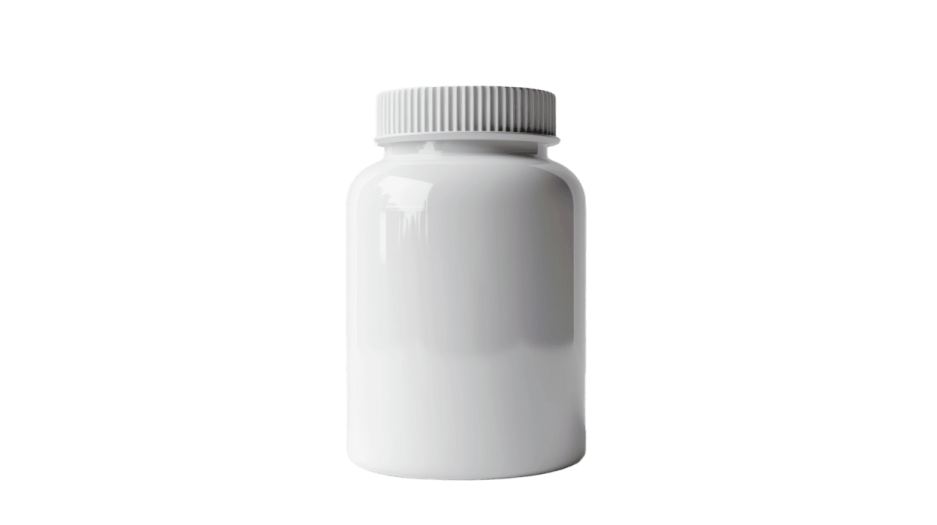 a white bottle with a plastic cap