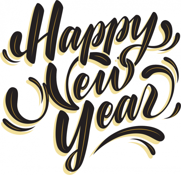 happy new year lettering