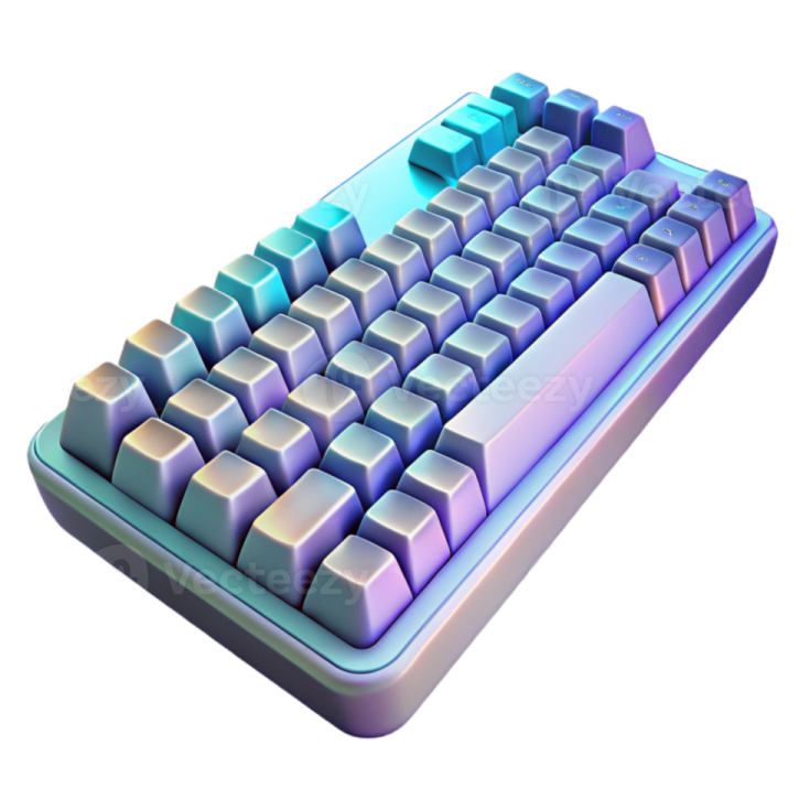 a computer keyboard on a white background