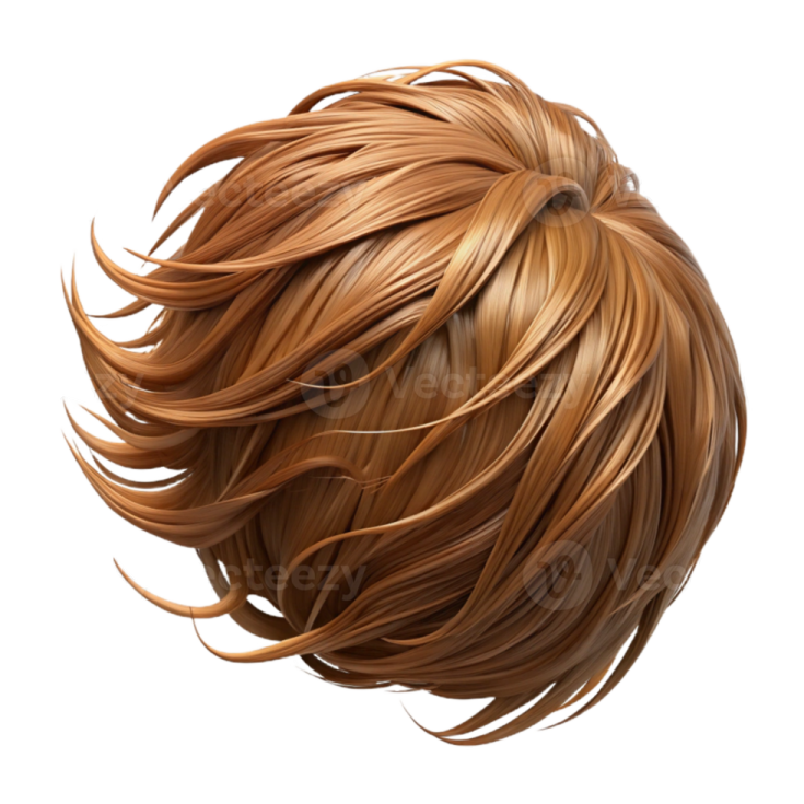 a woman's head with long brown hair