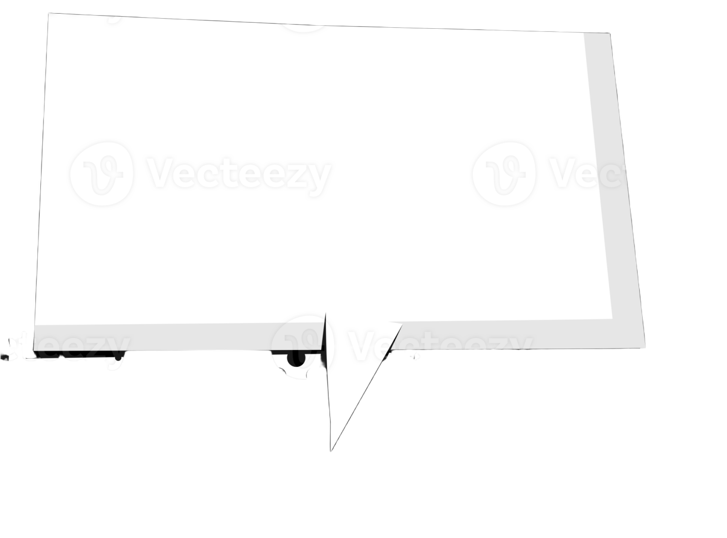 black and white speech bubbles clipart