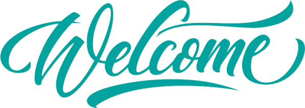 the word welcome on a white background