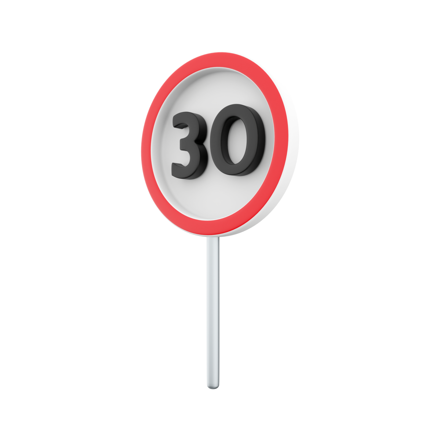 a road sign with the number 30 on it