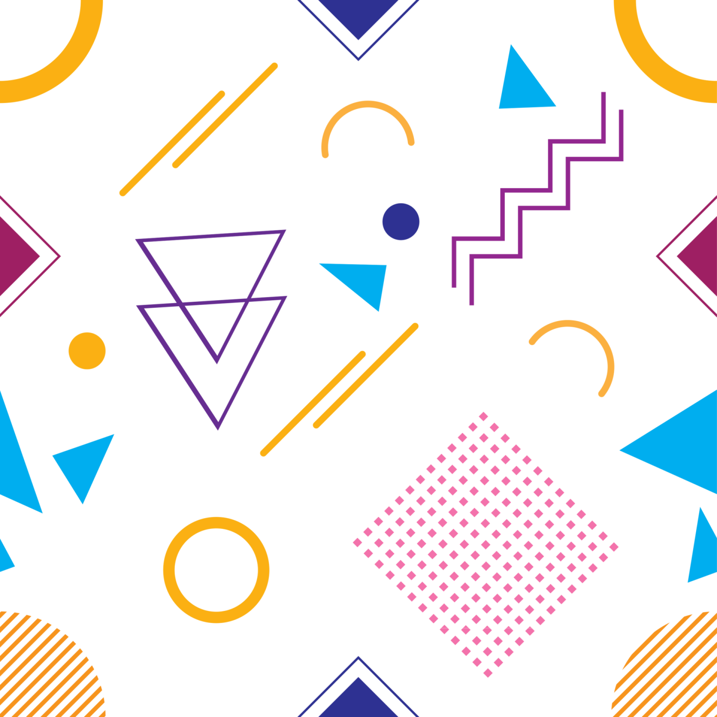 a pattern with geometric shapes