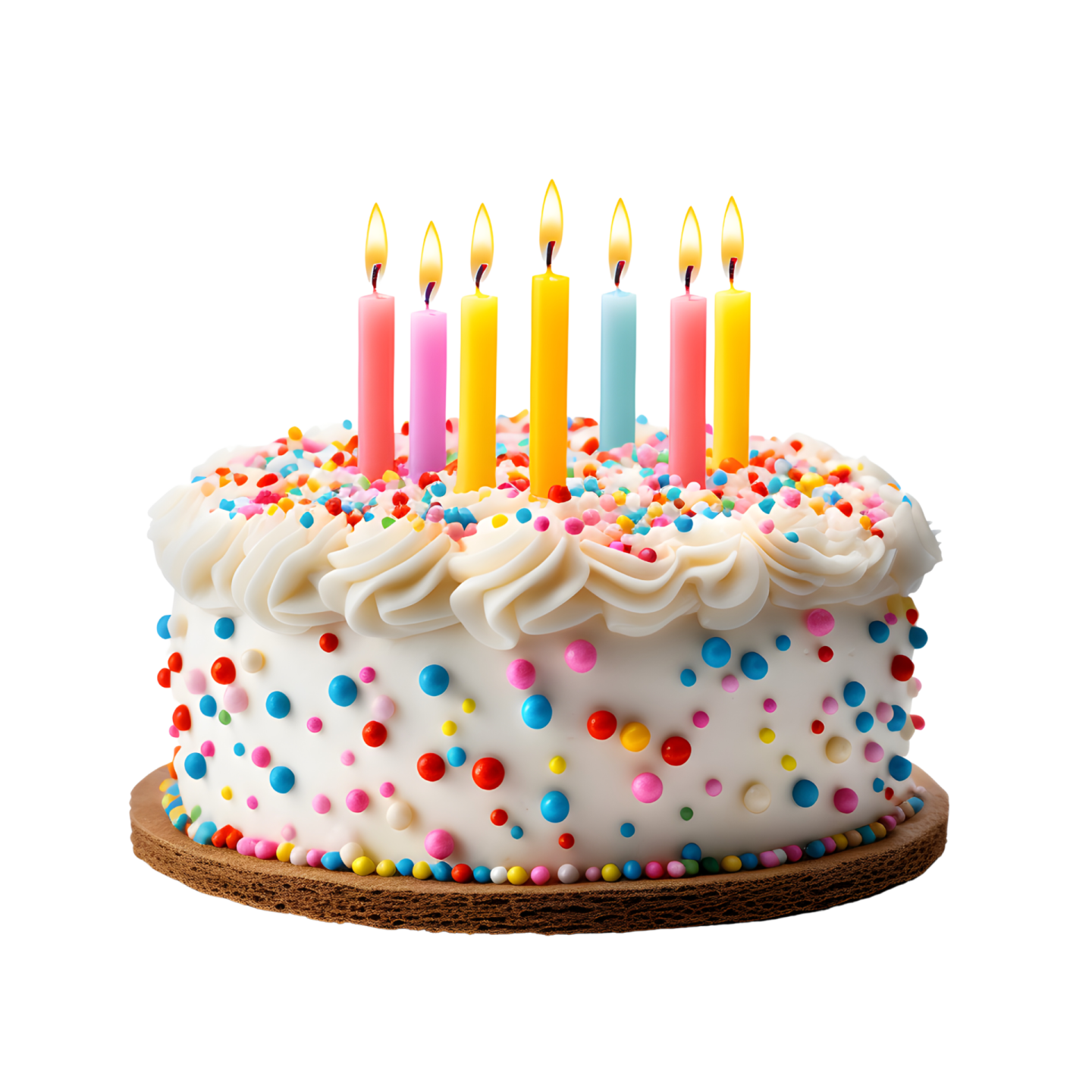 a birthday cake with candles on top