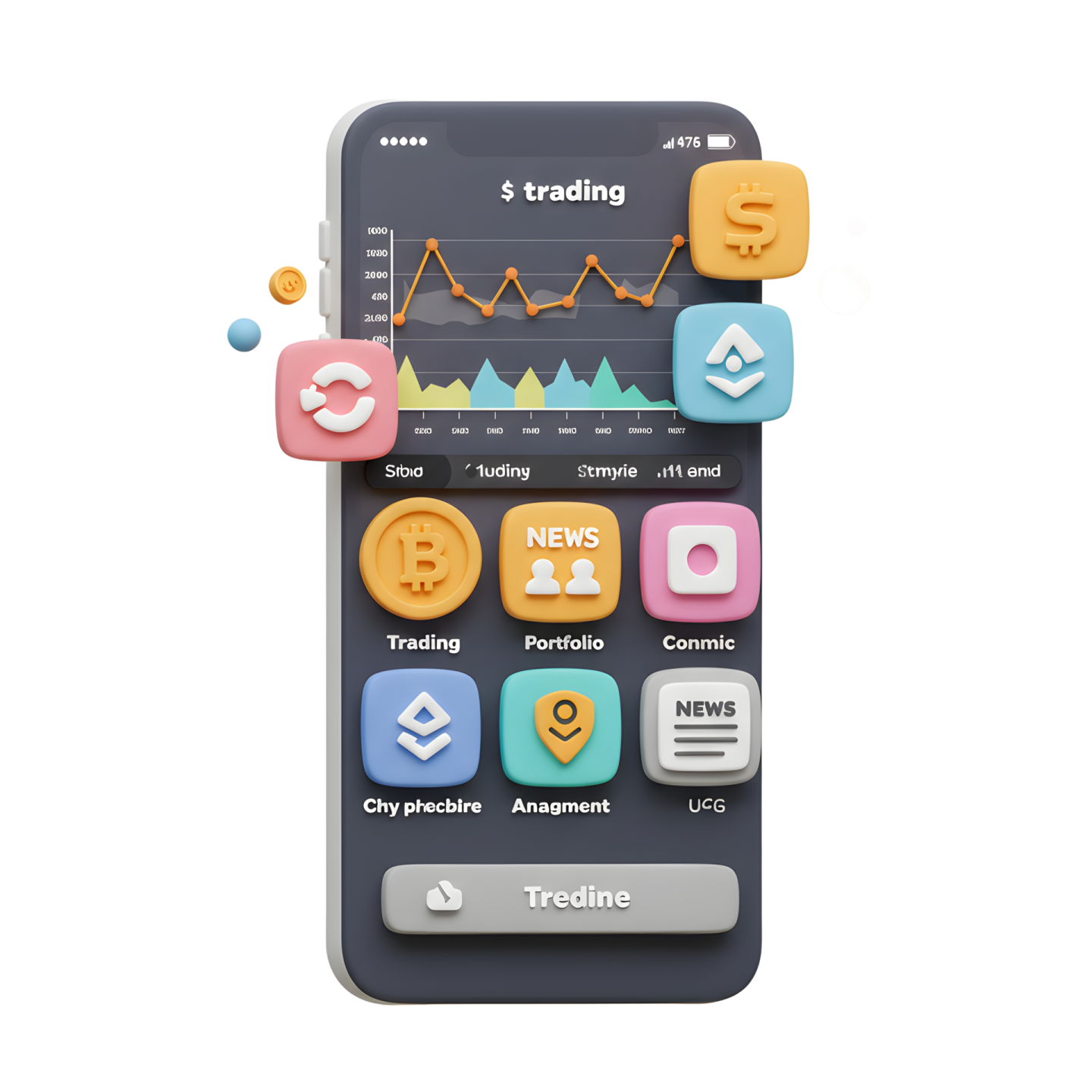 a smartphone with different app icons on it