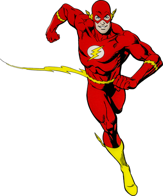 a drawing of the flash running