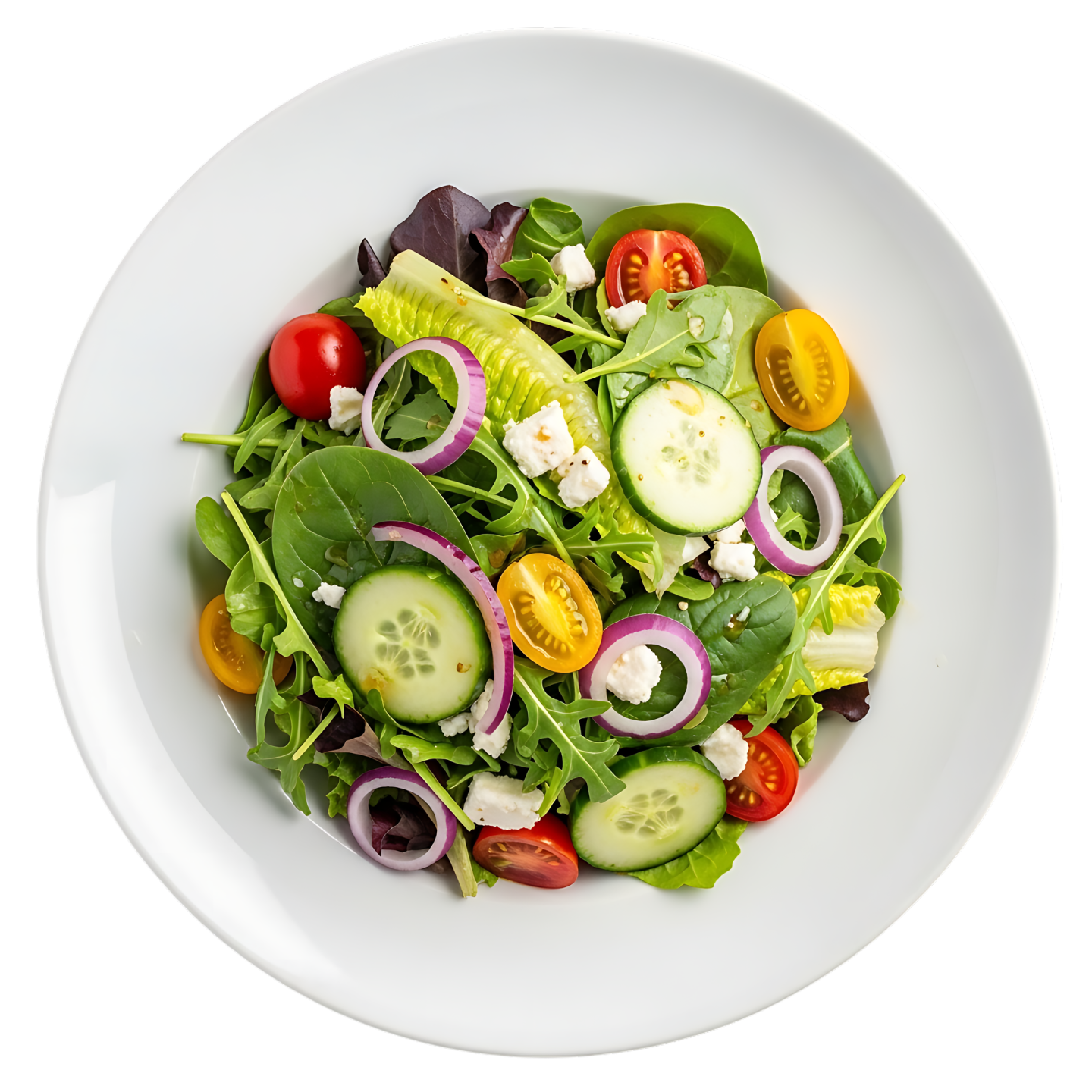 a white bowl filled with salad and vegetables
