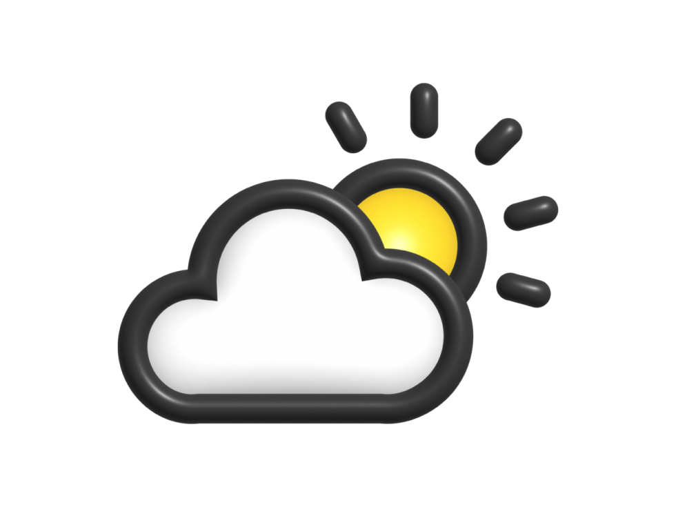 a weather icon on a white background