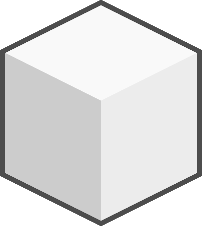 an image of a white cube