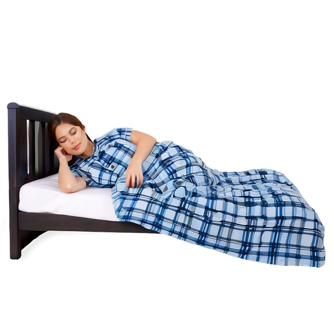 a woman laying on a bed with her eyes closed