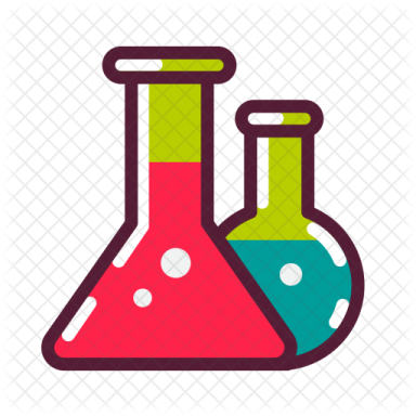 a pair of laboratory flasks