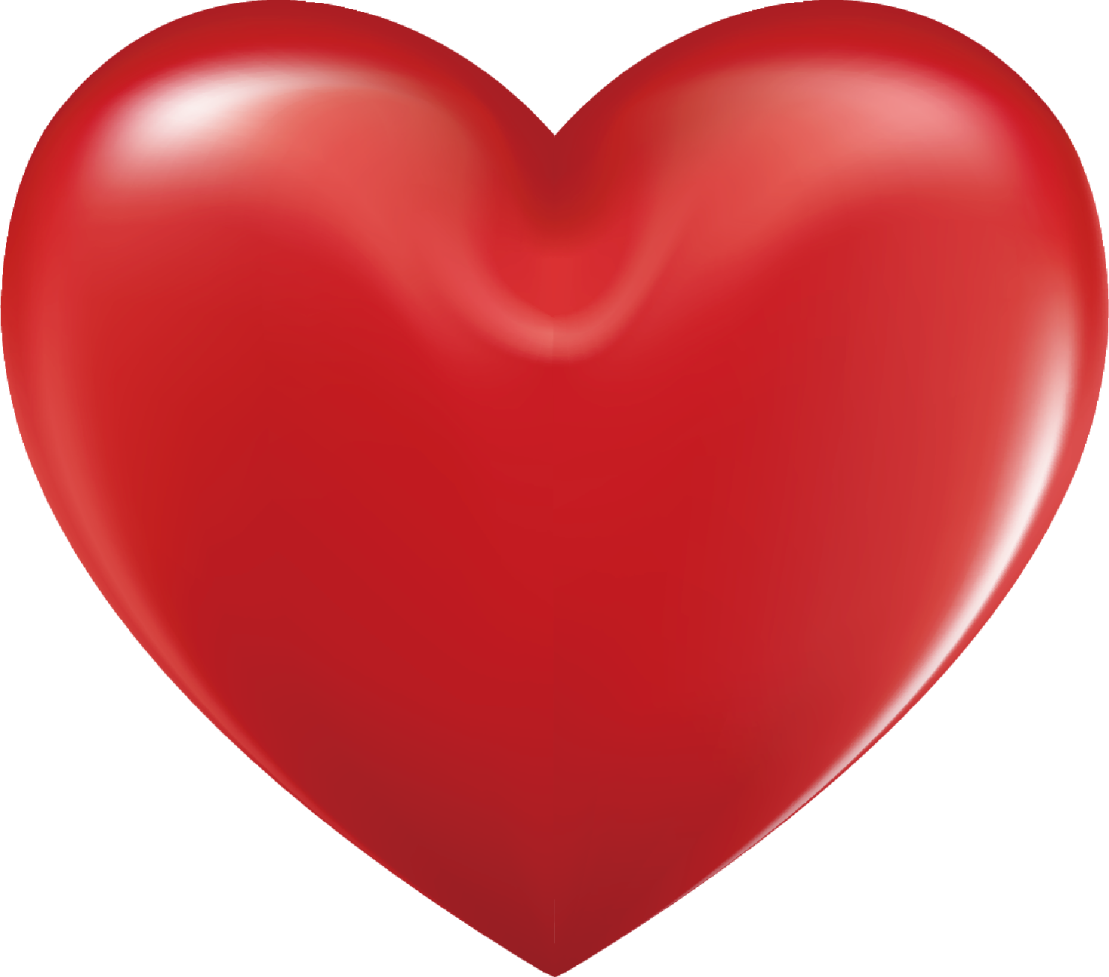 a red heart on a white background