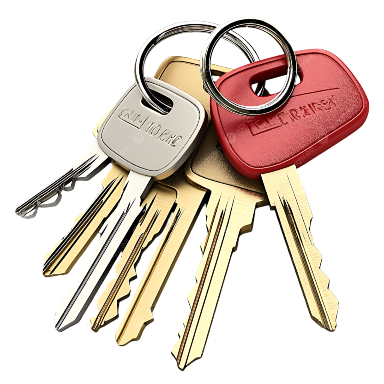 a bunch of keys on a white background