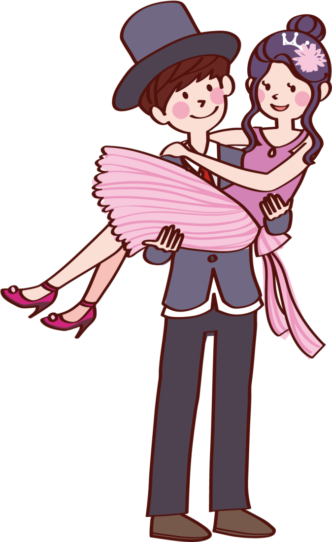 a man carrying a woman in his arms