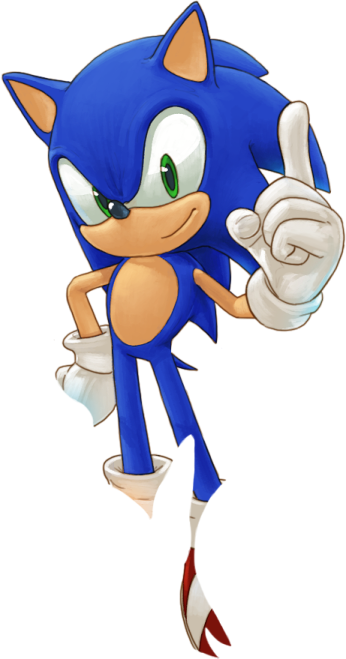a drawing of sonic the hedge