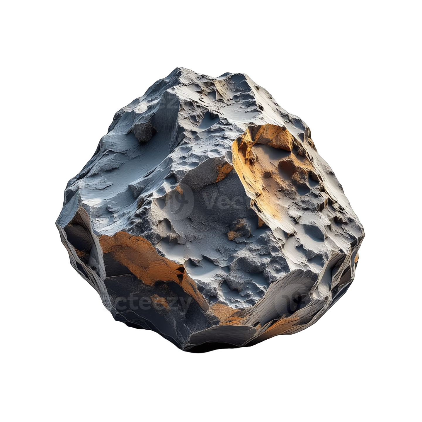 a rock on a white background