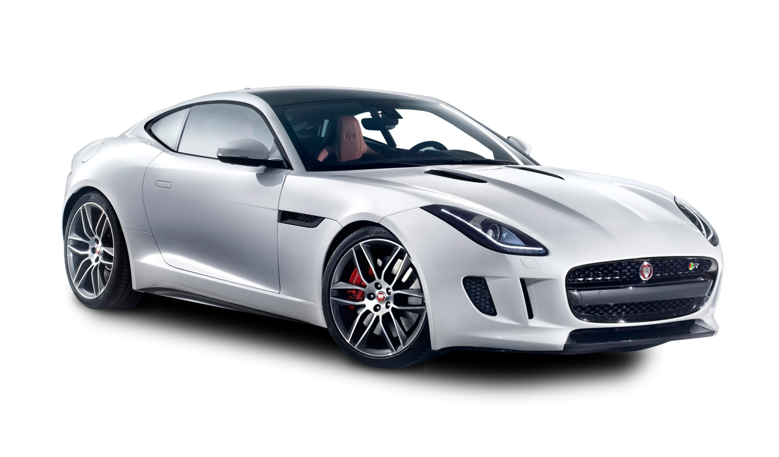 a silver sports car on a white background
