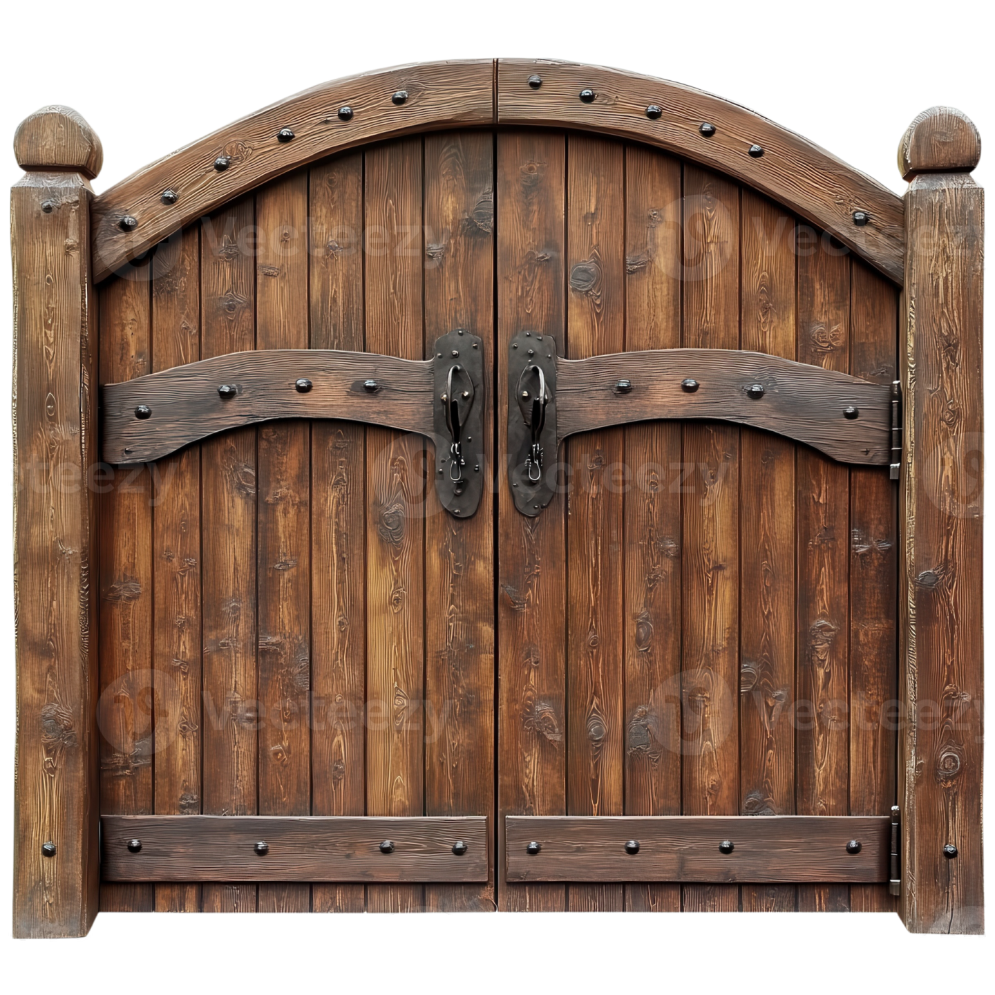 a close up view of a wooden gate