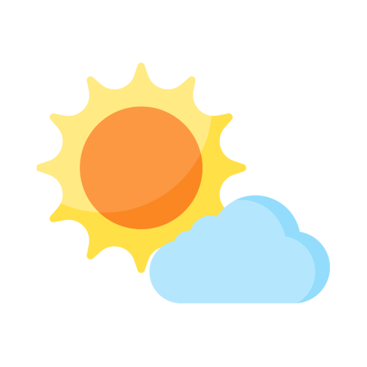 the sun and clouds