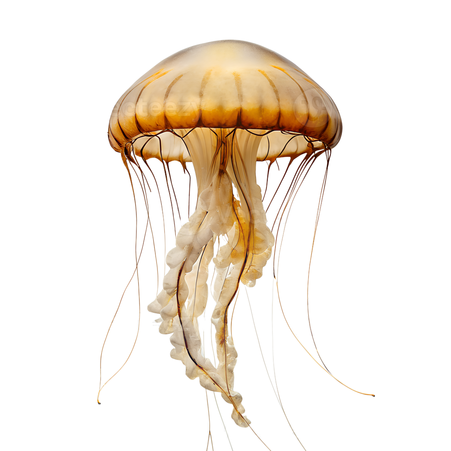 a jellyfish on a white background
