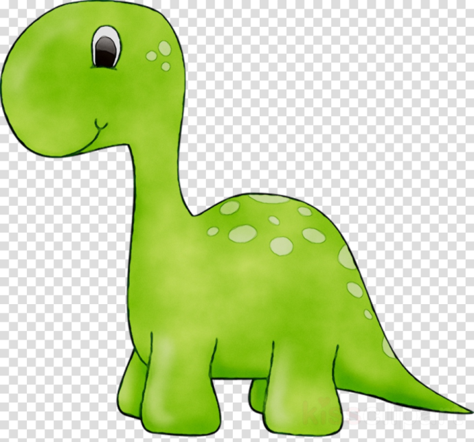 a green dinosaur with spots on it's back
