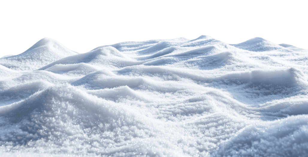 the snow is white
