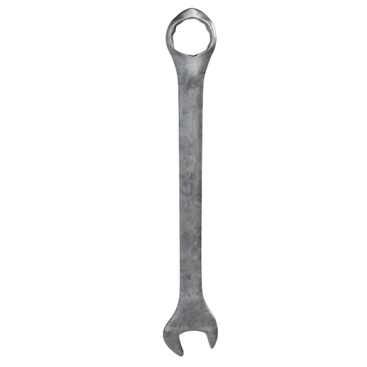 A wrench on a white background