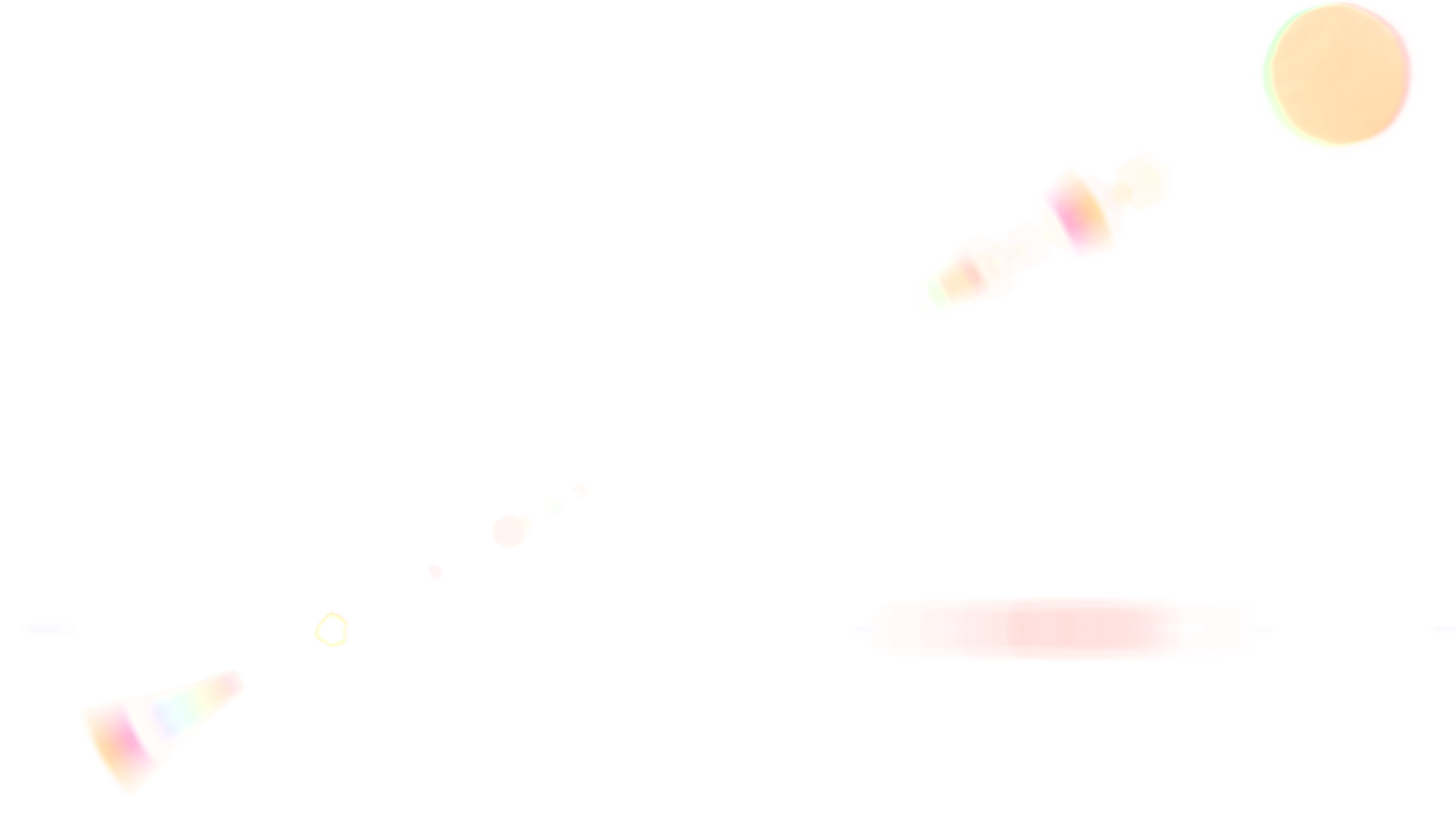 a white background with colorful circles on it