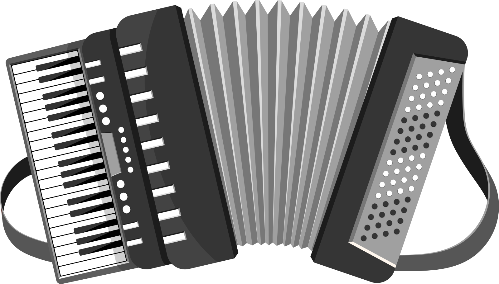 an accordion with a white background