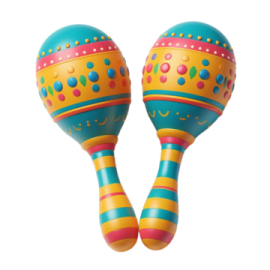 a pair of maraos with colorful designs
