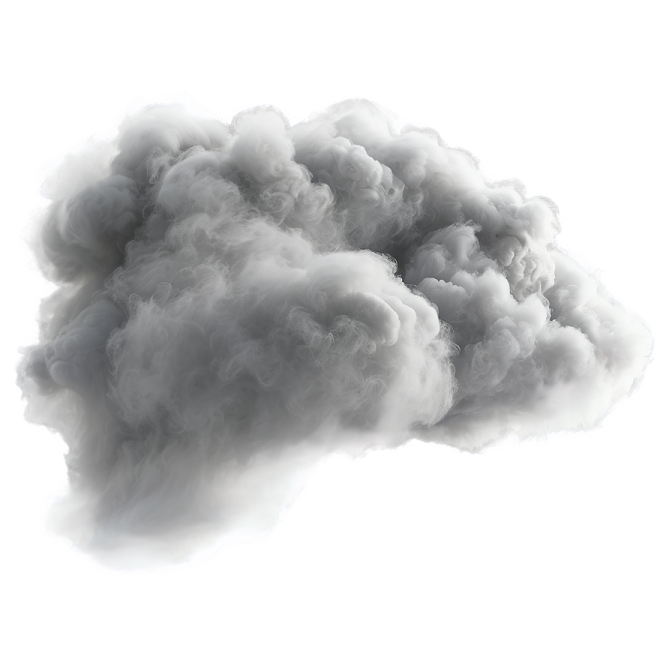 smoke cloud isolated on white background