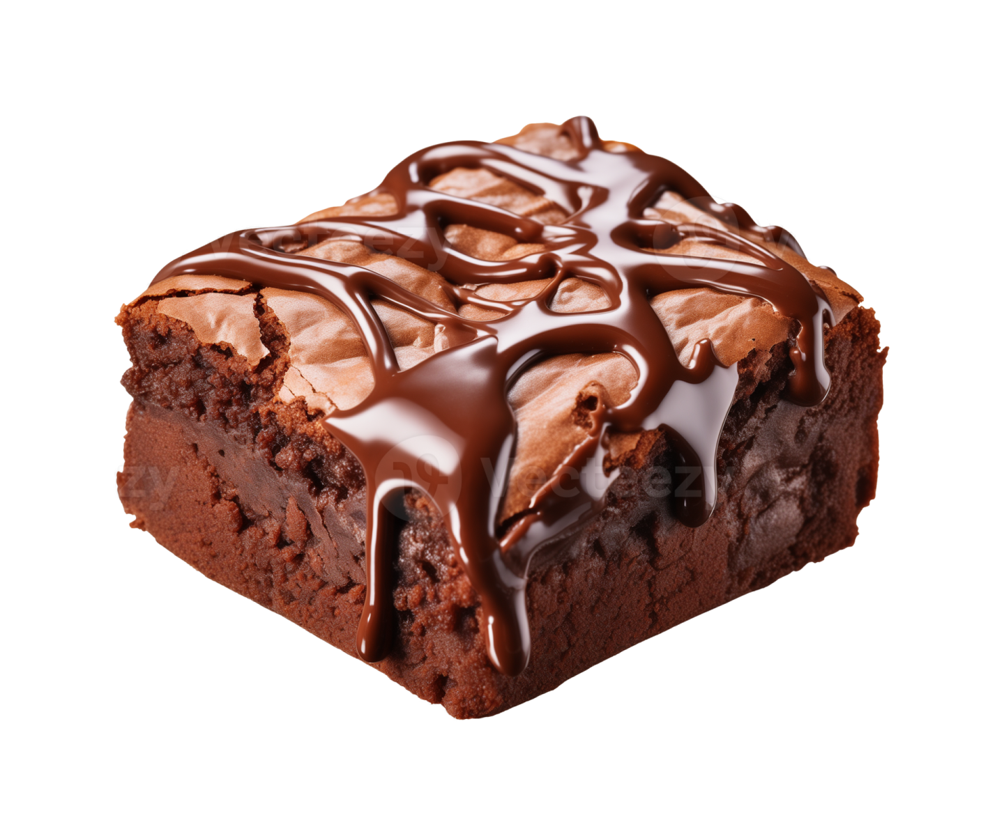 a chocolate brownie on a white background