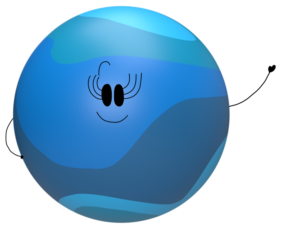 an image of a blue sphere with a smiley face
