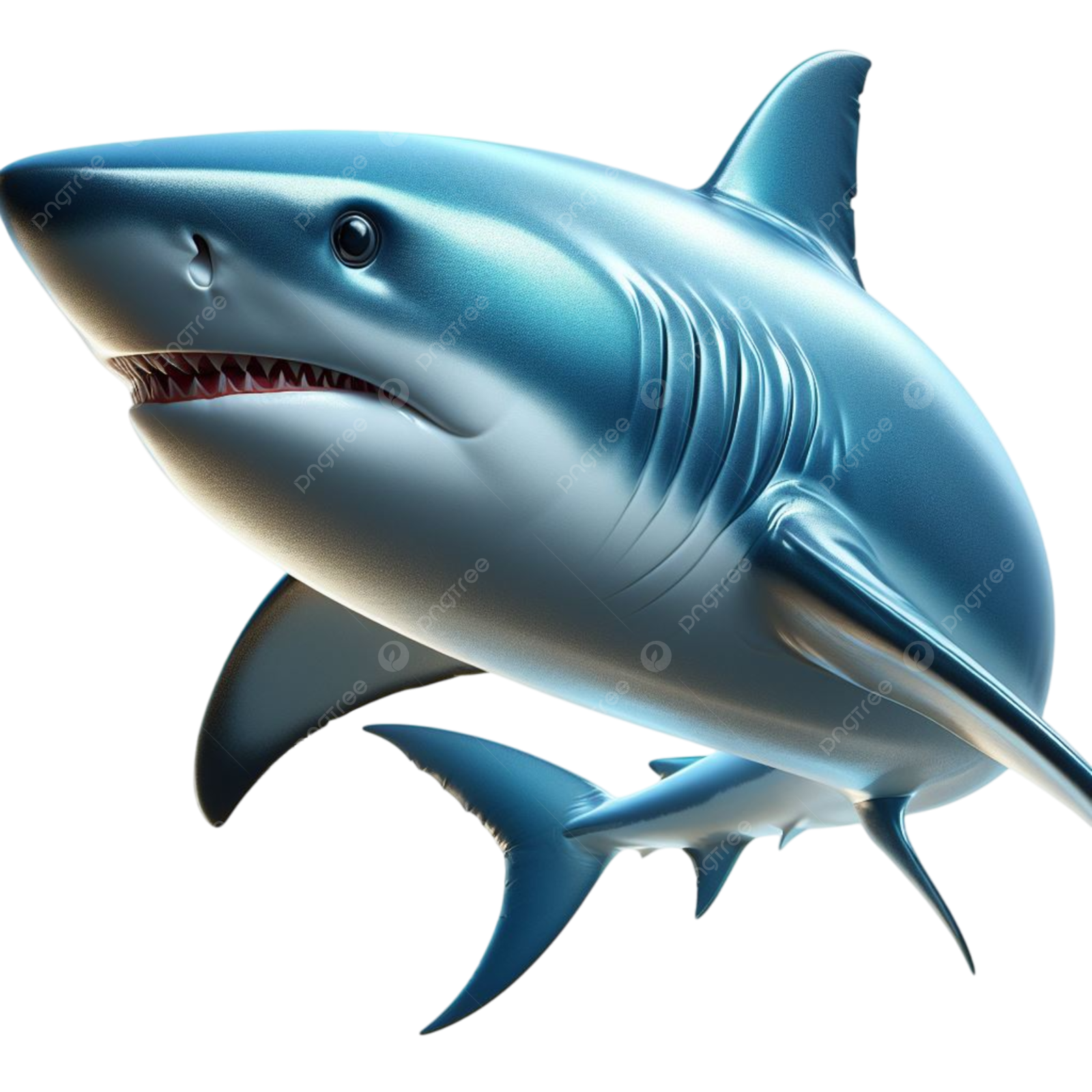a great white shark with its mouth open
